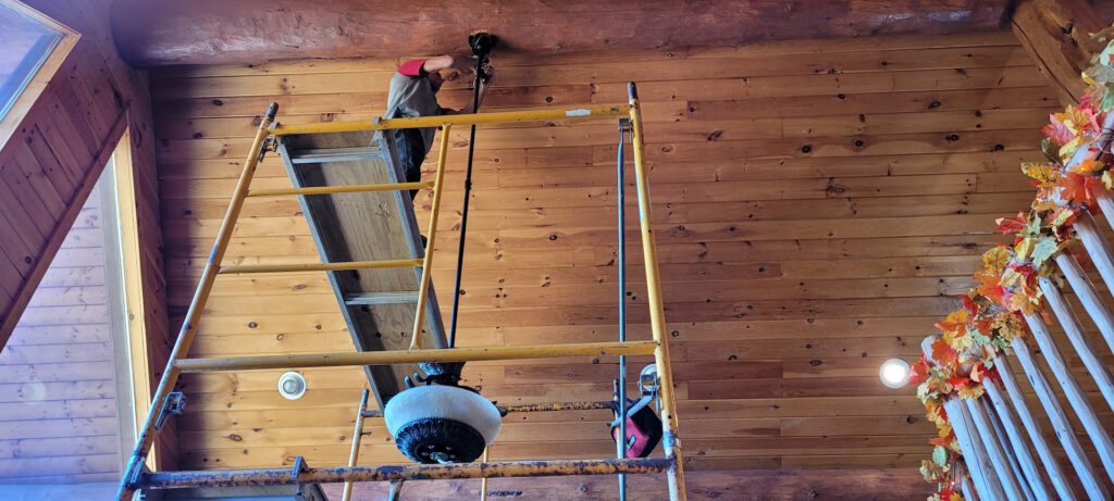 Bostic Cabin Ceiling Fan Installation