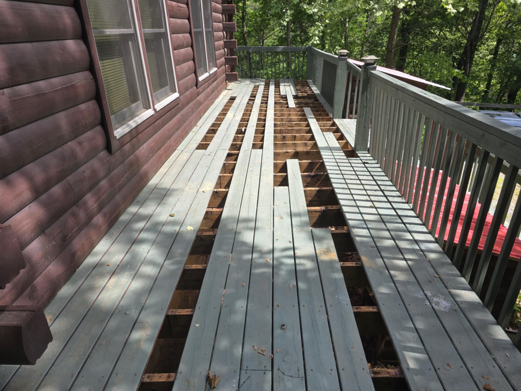 Replacing bad deck boards in Lake Lure, NC